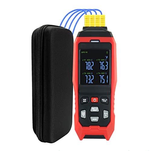 Thermoelement-Thermometer Datenlogger 4 Kanäle Digital K Typ mit 5000 Gruppen Programmierbarer Temperaturaufzeichnung -200~1372 °C Messbereich Akustischer und sichtbarer Alarm ADJ-Vergütung Thermoelement-Thermometer Datenlogger 4 Kanäle Digital K Typ mit 5000 Gruppen Programmierbarer Temperaturaufzeichnung -200~1372 °C Messbereich Akustischer und sichtbarer Alarm ADJ-Vergütung von DANOPLUS