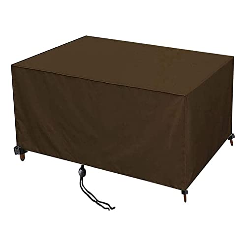 DANWU Abdeckung für Gartenmöbel 152x104x74cm Rechteckig Schutzhülle Sitzgruppe Wasserdicht Witterungsbeständig Winterfest für Gartenmöbel Sofa Staubdicht Outdoor, Braun von DANWU