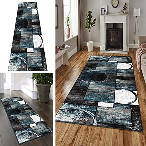 DANWU Flur Teppich Läufer 80x120cm Weich rutschfest Nicht Verblassen Pflegeleichte Küchenvorleger für Wohnzimmer, Flur, Büro, Schlafzimmer, Küche, F von DANWU