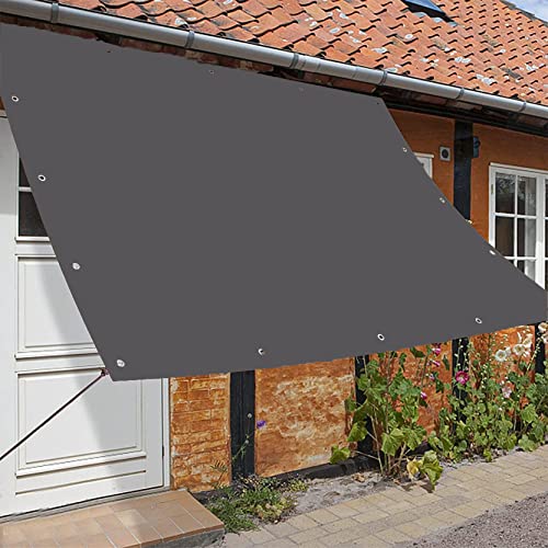 DANWU Sonnensegel Sonnenschutz Garten 120x200cm Rechteckig Wasserdicht Markise Zaun Balkon-Sichtschutz UV-beständig Resistant Reißfestigkeit inkl Befestigungsseile, Dunkelgrau von DANWU