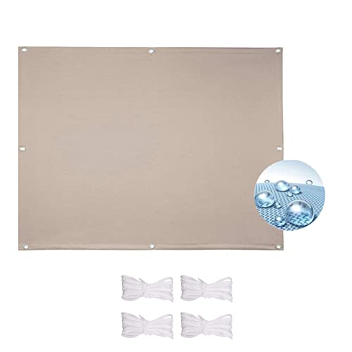 DANWU Sonnensegel Sonnenschutz Garten 160x240cm Rechteckig Wasserdicht Terrasse Balkon Sichtschutz Balkon UV-beständig Feuchtigkeitsbeständig mit Seilen, Taupe von DANWU