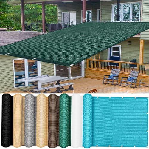 Sonnensegel Quadratisch 1 x 1.5 m Schattiernetz Blickdicht Windschutz Leichte Montage & Stabiler für Terrasse Und Zaun, Dunkelgrün von DANWU