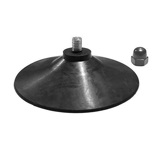 DANXQ M8 10 cm starker schwarzer Gummischrauben-Saugnapf,für Heim- und Büromöbelbeschläge, Fitness-Saugnapf,für Tisch Maschine Befestigung Rack,4 Stück (M8-100-CAPNUT) von DANXQ