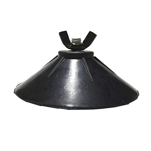 M8 8 cm starker schwarzer Gummischrauben-Saugnapf, für Heim- und Büromöbelbeschläge, Fitness-Saugnapf, 4 Stück (Flügelmutter) von DANXQ