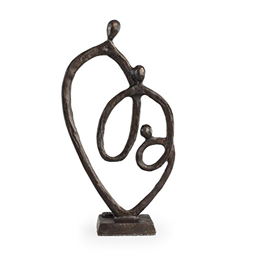 Danya B Family of 3 Heart Ring of Love Bronze Sculpture Danya B Family of 3 Heart Ring of Love Bronze Sculpture von DANYA B