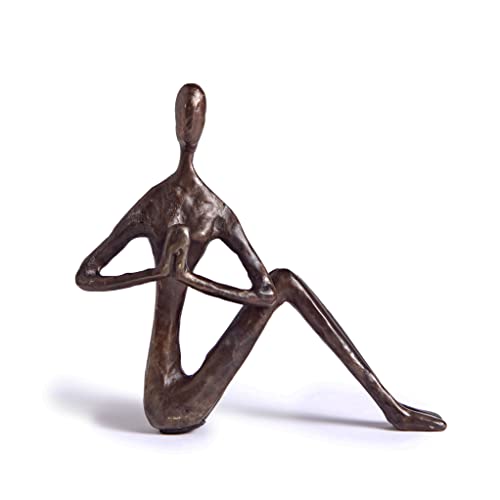 Danya B. ZD9082 Yoga-Figur aus Metall, für Regale, Dekoration – Yoga Twist weibliche Figur aus Bronze von DANYA B