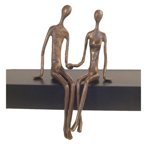 DANYA B. Bronzeskulptur sitzendes Paar von DANYA B