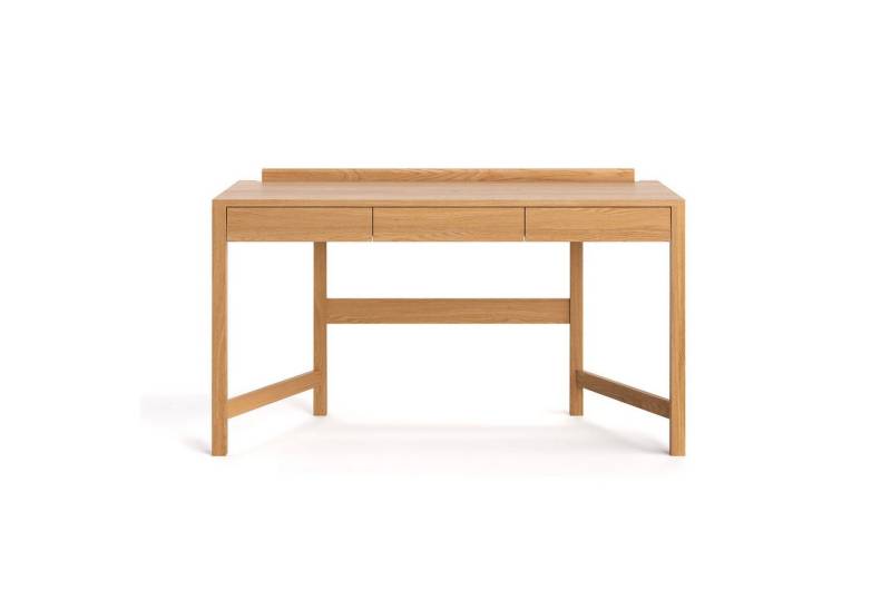 DANZZ Schreibtisch Essa, Moderner Schreibtisch aus massiver Eiche mit drei Schubladen von DANZZ