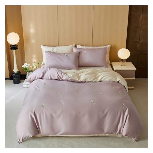 3-teiliges Luxus-Bettwäsche-Ensemble mit Bettbezug, Premium-Komplettset for gehobenen Schlafzimmerkomfort(Blau,180 * 200cm/71 * 79in) von DAO-UPPSE