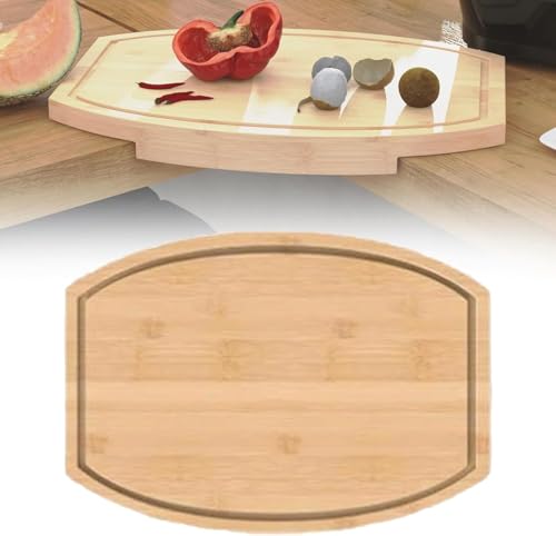 DAO-UPPSE Eckschneidebrett, Eckschneidebrett 2025 mit Saftrille, Bambus von DAO-UPPSE