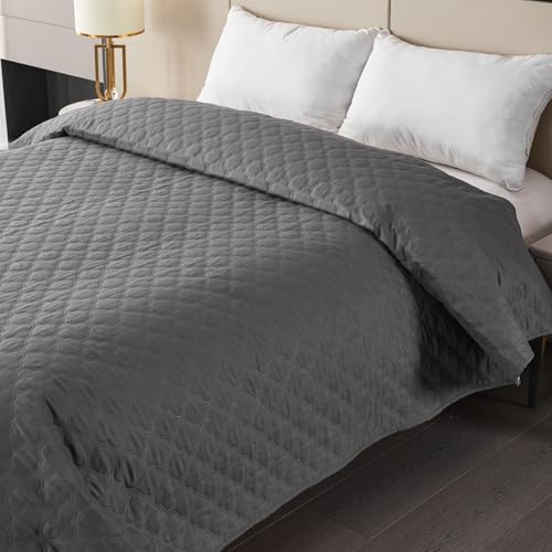 Hochwertige strukturierte Tagesdecke, luxuriöse Einzelstück-Bettdecke for einen eleganten Akzent im Schlafzimmer(Dark gray,52 * 82in) von DAO-UPPSE