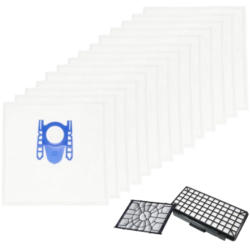 Staubbeutel Filter Zubehör set geeignet für Siemens Q5.0 VSQ5X1230 extreme Silence Power Staubsauger Ersatzteile Typ G ALL Staubsaugerbeutel Hepa Filter Motorschutzfilter (14 Beutel) von DAODEFUL