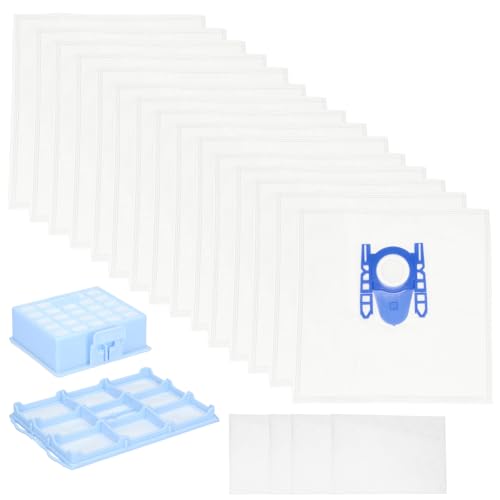 VS06A111 Staubbeutel Filter Zubehör set geeignet für Siemens VS06A111 / VS06B1110 synchropower Staubsauger Ersatzteile mit Hepa Filter Motorschutzfilter und Mikrofilter (15 Beutel) von DAODEFUL