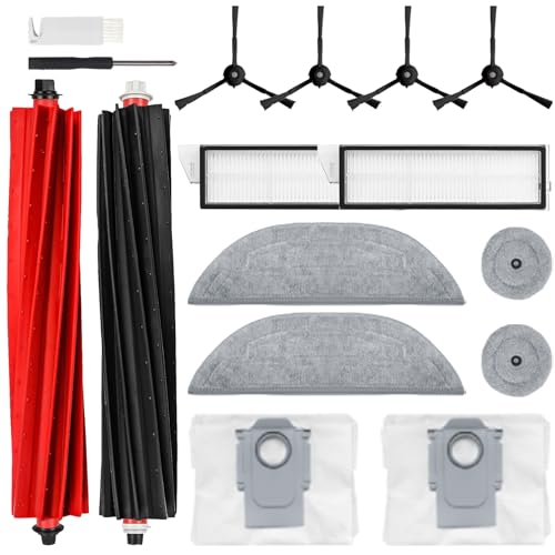S8 MaxV Ultra Zubehör für Roborock Saugroboter, Ersatzteile für Roborock S8 MaxV Ultra Roboter Staubsauger mit Bürste Filter Staubbeutel Wischtücher Ersatz set - 16 Stück von DAODEFUL