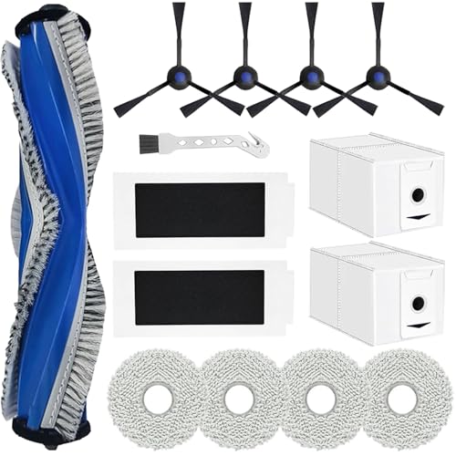 T30 Omni Zubehör für Ecovacs: 14 Stück Ersatzteile geeignet für Ecovacs Deebot T30 Omni / T30 Pro Omni Saugroboter mit Bürste Staubbeutel Wischtücher Filter Ersatz Set von DAODEFUL