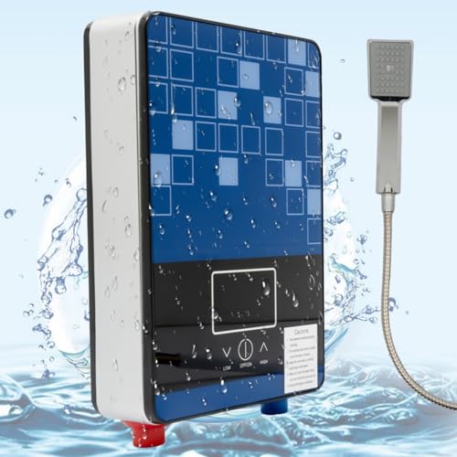 DAOHHFO 6500W Durchlauferhitzer Dusche Elektrisch Warmwasser Durchlauferhitzer 220V mit Bad Dusche Kit 30-55 ℃ Thermostatische Steuerung des Warmwassers in 3 Sekunden Wandmontage von DAOHHFO