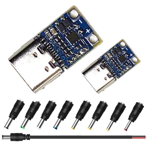 DAOKAI 2 Stück 20 V 15 V 12 V 9 V 5 A PD2.0 PD3.0 USB Typ-C zu DC Power Trigger Modul Stromwandler Power Decoy Modul Buchse mit 8 Stück DC Stecker, DC Stromkabel DAOKAI 2 Stück 20 V 15 V 12 V 9 V 5 A PD2.0 PD3.0 USB Typ-C zu DC Power Trigger Modul Stromwandler Power Decoy Modul Buchse mit 8 Stück DC Stecker, DC Stromkabel von DAOKAI