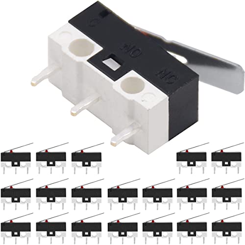 DAOKAI Mikroschalter NC+NO Scharnier gerader Hebel Micro Endschalter 125V 1A PDT-Grenzwert-Mikroschalter Momentschalter für Arduino(20 STÜCKE) DAOKAI Mikroschalter NC+NO Scharnier gerader Hebel Micro Endschalter 125V 1A PDT-Grenzwert-Mikroschalter Momentschalter für Arduino(20 STÜCKE) von DAOKAI