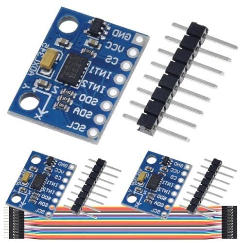 DAOKAI 3-teiliges GY-291 ADXL345 Digitales 3-Achsen-Gravitationsbeschleunigungs-Neigungsmodul IIC/SPI-Übertragung für Arduino mit Dupont-Kabel von DAOKAI