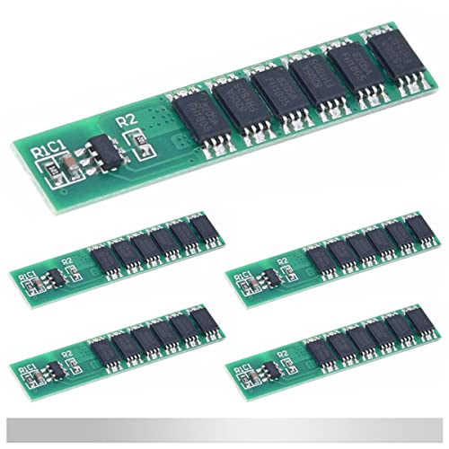 DAOKAI 5 Stück 1S 3,7 V 15 A 6 MOS Lithium-Batterie-Schutzplatine BMS PCB-Schutzplatine 18650 Lademodul für Li-Ion-Lithium-Batterie mit Nickelstreifen von DAOKAI