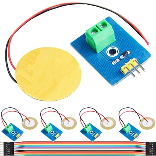 DAOKAI Ceramic Piezo Vibration Sensor Modul 3.3V 5V erkennt Vibrationen Sensor analoges Signalausgangsmodul mit Dupont-Kabel für Arduino DIY Kit(5 Stück) von DAOKAI