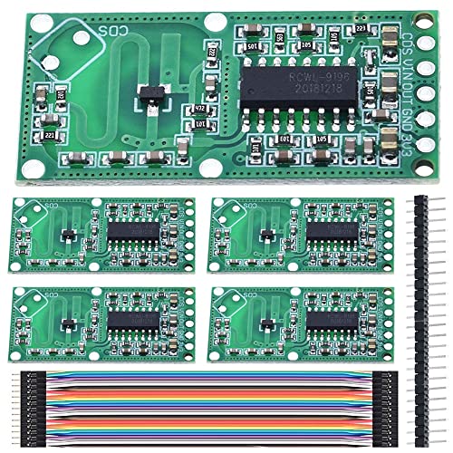 DAOKAI 5 Stück RCWL-0516 Mikrowellen-Radarmodul Menschlicher Körper Induktionsschalter Sensor 3,3 V Erkennungsabstandsplatine für Arduino/Raspberry PI mit Dupont-Kabel, 40-Pin-Header DAOKAI 5 Stück RCWL-0516 Mikrowellen-Radarmodul Menschlicher Körper Induktionsschalter Sensor 3,3 V Erkennungsabstandsplatine für Arduino/Raspberry PI mit Dupont-Kabel, 40-Pin-Header von DAOKAI