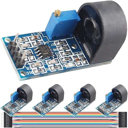 DAOKAI 5A AC-Sensor Stromsensor Stromwandler ZMCT103C Einphasen-Wechselstrom-Stromwandlermodul Aktive Ausgangsstromsensor-Modulplatine mit Dupont-Kabel, 5er-Pack von DAOKAI