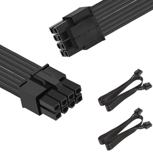 DAOKAI CPU Stecker für Corsair,CPU 8 Pin Stecker auf CPU 8 Pin (4+4 abnehmbar) Stecker EPS-12V Motherboard Power Adapter Kabel für Modular Power Supply - 2STK von DAOKAI