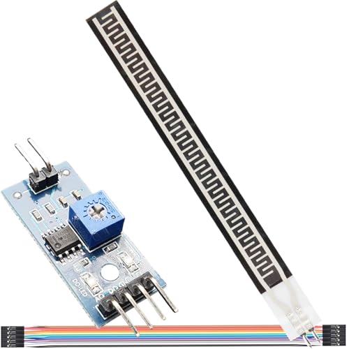 DAOKAI Dünnfilm-Drucksensor ZD10-100 Widerstandstyp-Druckwandler + lineares Spannungswandlermodul Lernbausatz für Fingerdruck-Sensorschaltung mit Verbindungskabel für Arduino von DAOKAI