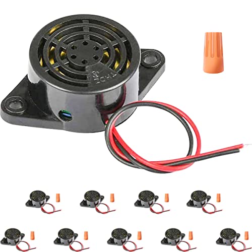 DAOKAI Elektronischer Summer Alarm 3-24V Aktiver Summer Hoher Dezibel kontinuierlicher Sound Intermitent Piepton mit Federschraubanschluss(10 Stücke) von DAOKAI