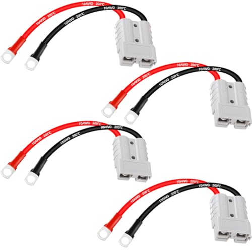 DAOKAI Gabelstapler Ladegerät Anschluss 50A 600V Akku Steckverbinder Schnellanschluss Stecker 10 AWG O-Ring 30cm Kabel Ladestecker Quick Connect Batterie – 2er-Set DAOKAI Gabelstapler Ladegerät Anschluss 50A 600V Akku Steckverbinder Schnellanschluss Stecker 10 AWG O-Ring 30cm Kabel Ladestecker Quick Connect Batterie – 2er-Set von DAOKAI