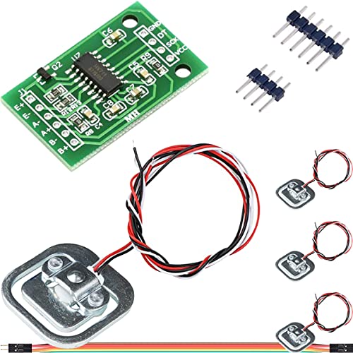 DAOKAI Halbbrücken Wägezelle,50kg Halbbrücken Dehnungsmessstreifen Gewichtungssensorse + 4 Stück HX711 Präzisions AD Wandler Breakout Modul,für Arduino von DAOKAI