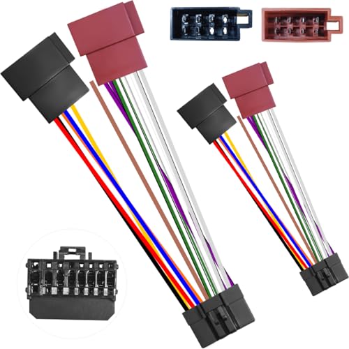 DAOKAI ISO Kabelbaum Adapter 16-poliger ISO Kabelbaum Stereo Radioadapter Stecker für Bus-Kabelbaumstecker Ersatz für Alter Pioneer - 2stk von DAOKAI