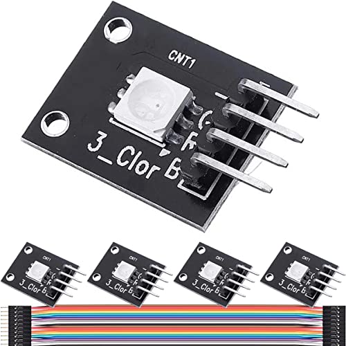 DAOKAI KY-009 RGB Modul,SMD LED Modul Sensor DC 5V PWM-Regelung 5050 3 Farblicht steuerbar SMD LED-Modul, kompatibel mit Arduino und Raspberry Pi(5 Stück) von DAOKAI