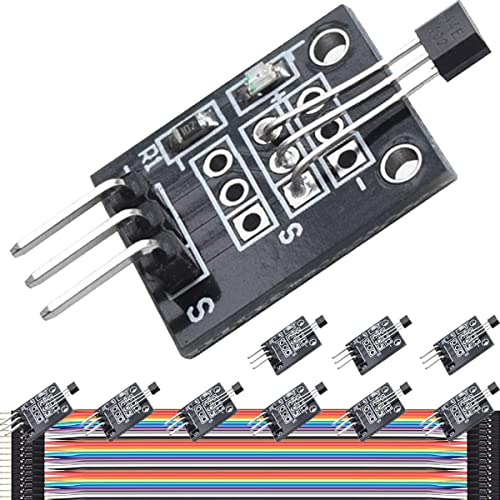 DAOKAI KY-035 Hall Sensor,Hall Effekt MagnetSensor Modul,High Reliability DC 5V Unipolar kompatibel mit Arduino und Raspberry Pi mit Kabel(10 Stück) von DAOKAI