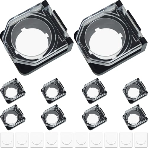 DAOKAI Knopfschutz 22mm Abdeckung für Power-Druckknopfschalter Power Tasten Abdeckung,Staubdichter Sicherheitsschalter Schutz,für Desktop Computer PC Desktop-10 Stk von DAOKAI
