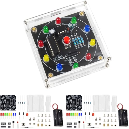 DAOKAI Löten Praxis-Kit DIY elektronische Drehscheibe LED-Leuchtstoffröhre Training Board handgemachte Elektronik Anfänger lernen, Löten Fun Kit für Elektronik Training-2 Sätze von DAOKAI