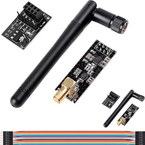 DAOKAI NRF24L01 Wireless Transceiver Empfänger,2 Stück NRF24L01+PA+LNA Wireless RF Transceiver Module mit SMA Antenne 2.4 GHz 1100m+Breadboard Breakout Adapter Board Kompatibel mit NRF24L01 Modul DAOKAI NRF24L01 Wireless Transceiver Empfänger,2 Stück NRF24L01+PA+LNA Wireless RF Transceiver Module mit SMA Antenne 2.4 GHz 1100m+Breadboard Breakout Adapter Board Kompatibel mit NRF24L01 Modul von DAOKAI