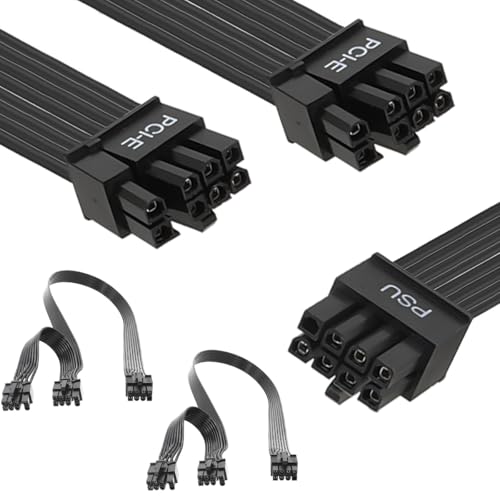 DAOKAI PCIE Kabel für Corsair,65CM Stecker zu Stecker 8 Pin zu 6+2 Pin Stromversorgungskabel,Modular Power Supply, für ARESGAME Stecker,für Thermaltake - 2st von DAOKAI