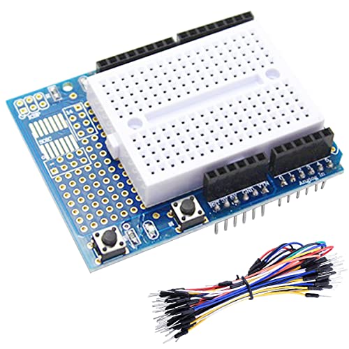 DAOKAI Prototype Shield Mini Breadboard Prototyping Expansion Board PCB-Erweiterungskarte für Arduino Maga DUE Robot Learning Development Board von DAOKAI