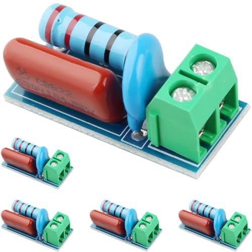 DAOKAI RC Absorption/Snubber Circuit Modul, 5pcs Relais Kontaktschutz Schaltkreis, Magnetventil Relaiskontakte DC 5–400 V Widerstand Surge Modul von DAOKAI