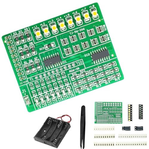 DAOKAI RGB LED Blinkcontroller DIY Kit 1805 SMD/SMT Lötübungsplatine, Komponenten Übungsbrett Löten Praxis Kit,Farb-Licht-Controller DIY Löten Skill Training Board,5V von DAOKAI