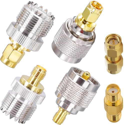 DAOKAI SMA auf UHF Antenne Adapter Satz,PL259 SO239 UHF auf SMA FR Koaxialstecker Stecker auf Buchse Adapter Set 4 Typ für Walkie Talkie,Koaxialkabel,FPV DAOKAI SMA auf UHF Antenne Adapter Satz,PL259 SO239 UHF auf SMA FR Koaxialstecker Stecker auf Buchse Adapter Set 4 Typ für Walkie Talkie,Koaxialkabel,FPV von DAOKAI