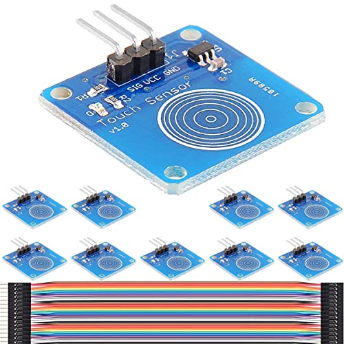 DAOKAI TTP223B Digitaler Kapazitiver Touch Sensor, Berührungssensor Switch Modul,Geringer Stromverbrauch Schalter, Mit Leistungsanzeige Dupont-Kabel,Für Arduino(10 Stück) von DAOKAI