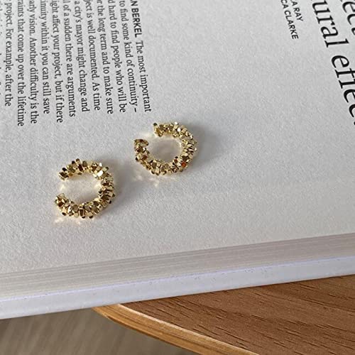 DAOMEI 2 Stück Korean Delicate Small Ear Cuff Set Ohrclip Gold Earcuffs Fake Knorpel No Piercing Ohrclips Für Frauen Hochzeit Schmuck von DAOMEI