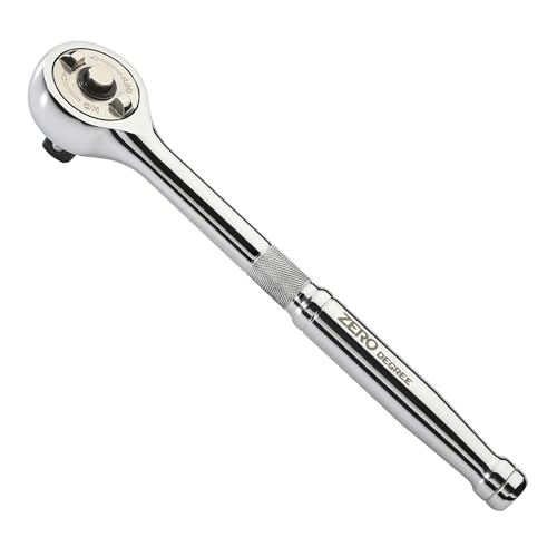 Zero Degree 38152 Ultra-Precise Gearless Ratchet – Nickel Plated High-Carbon Steel with ASME Certified Torque – Durable & Rust-Resistant – Perfect for Tight Spaces, 1/2" Drive von DAONEG