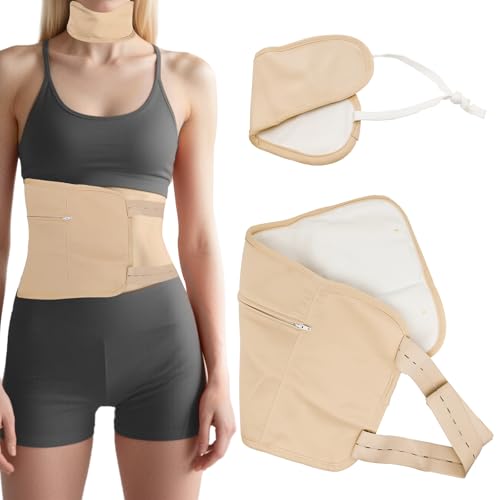 DAOOZHU 2 Stück Castor Oil Pack丨Wiederverwendbar Leberwickel Set, mit Verstellbaren Trägern für Bauch und Nackenentspannung von DAOOZHU