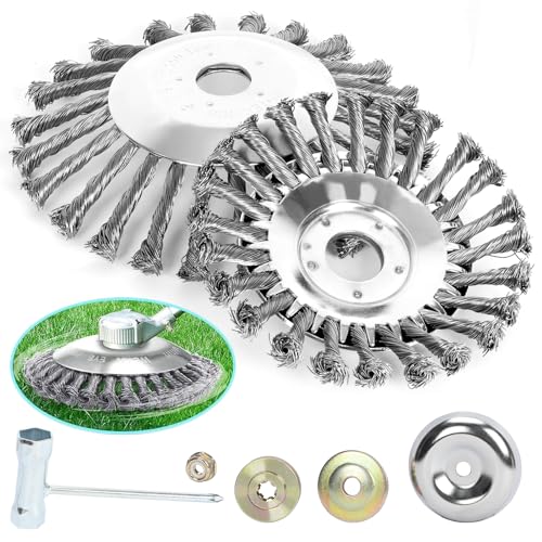 2 Pcs Unkrautbürste für Freischneider & Motorsense, 25,4mm Bohrung,Freischneider Zubehör Jäten Drahtbürste(6 Zoll+8 Zoll) 2 Pcs Unkrautbürste für Freischneider & Motorsense, 25,4mm Bohrung,Freischneider Zubehör Jäten Drahtbürste(6 Zoll+8 Zoll) von DAOXU