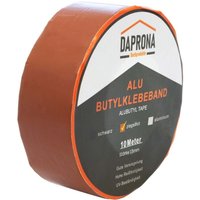 Butylband, Panzertape, Dichtungsband Alu, Reparaturband, Dichtband Fenster Dachrinne, wasserfest, hitzebeständig - 10m x 50mm 1 Stück Ziegelrot von DAPRONA