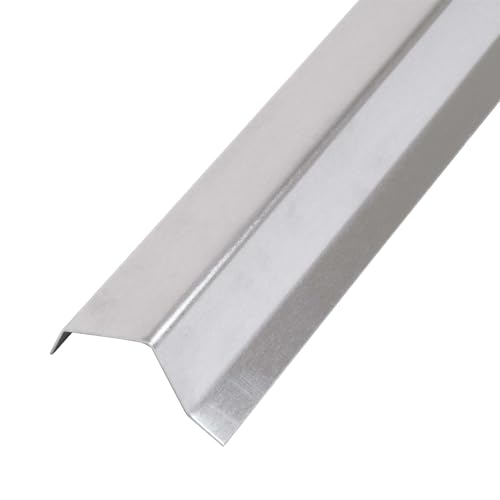 Daprona Attika Blech, Traufenblech 2m, 25mm Silber Dacheindeckung aus Aluminium, geeignet für Attika, Ortgang, Traufbohle, Anwendbar für Flachdach und Steildach von DAPRONA